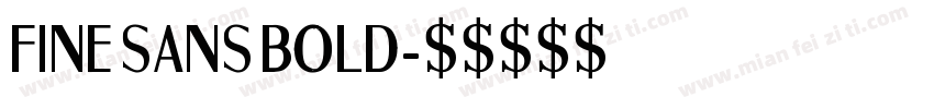 Fine Sans Bold字体转换